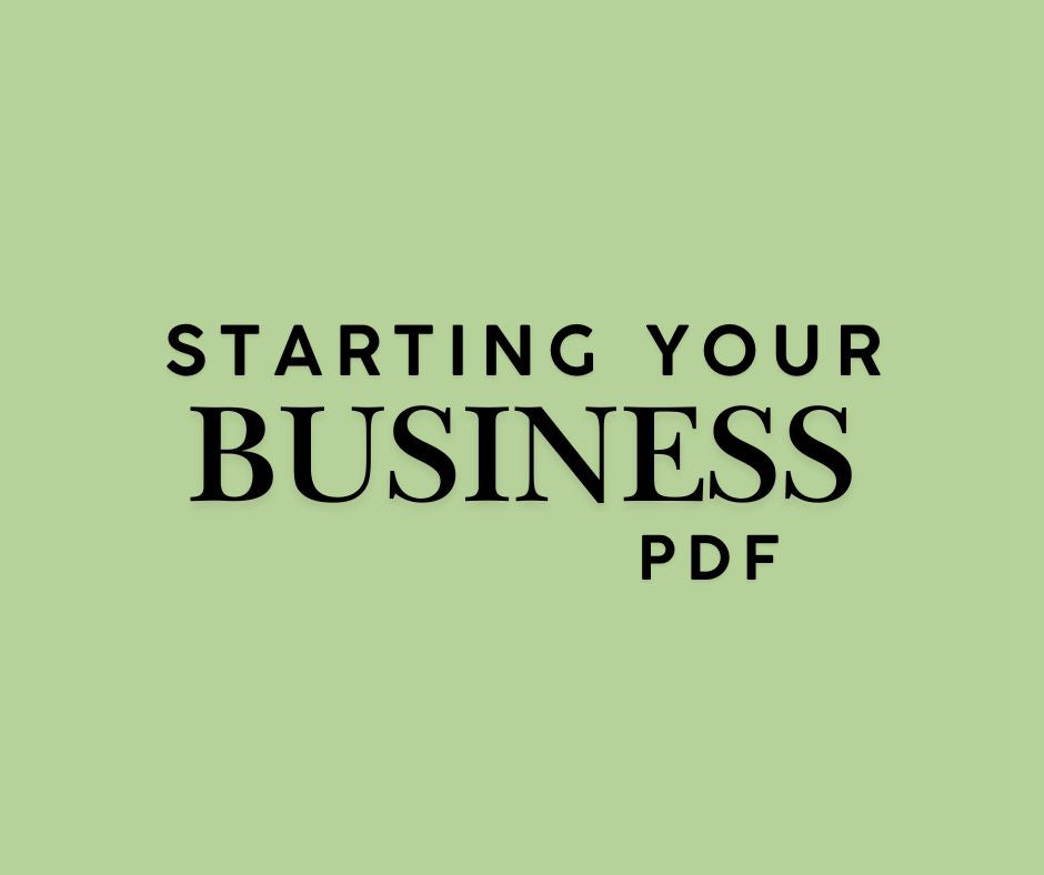 Starting your Business PDF